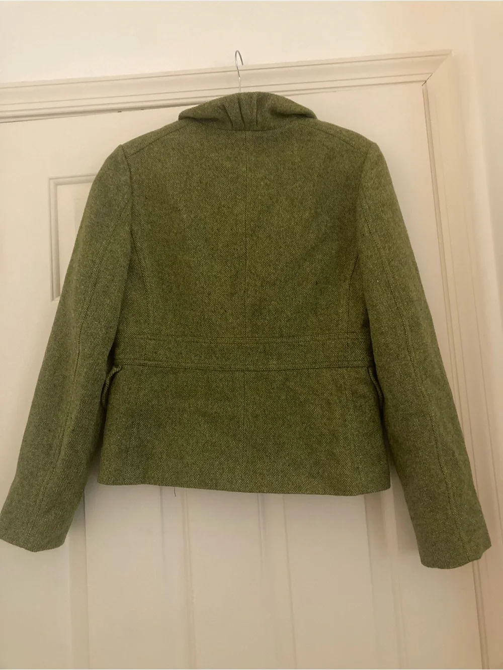 J. Crew Factory Olive Green Wool-Blend Button Jacket